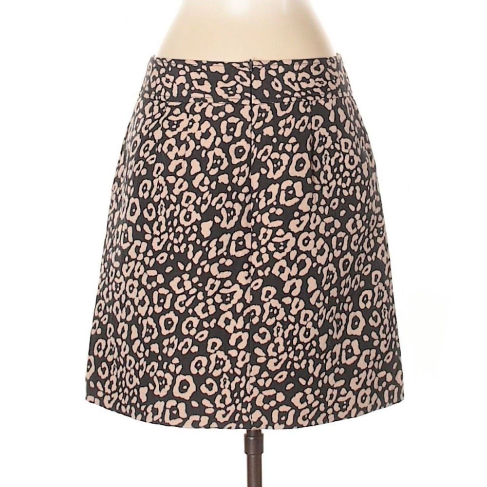 Ann Taylor Loft Black And Blush Pink Leopard Print Skirt Size 6 - Picture 3 of 8